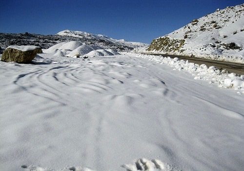 نخستین برف پائیزی ارتفاعات شمالی استان سمنان